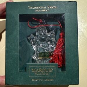 Marquis Waterford Crystal Traditional Santa Christmas Ornament Second in Series